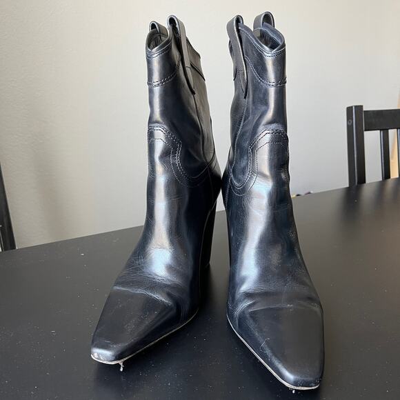 A'mmonde Atelier Black Heeled Boots - Picture 4 of 9